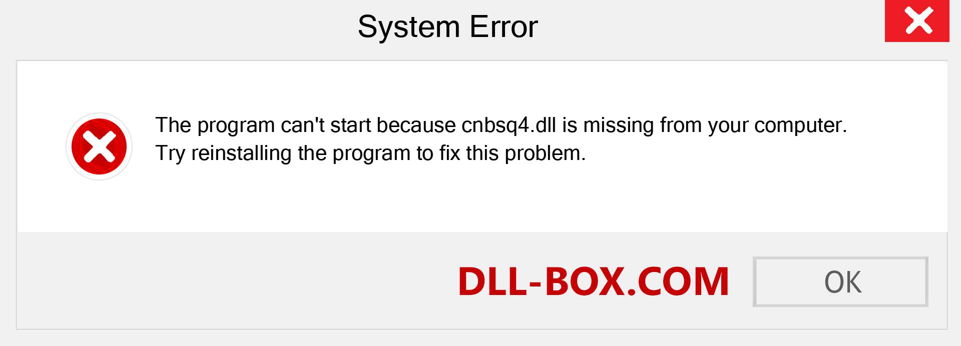  cnbsq4.dll file is missing?. Download for Windows 7, 8, 10 - Fix  cnbsq4 dll Missing Error on Windows, photos, images